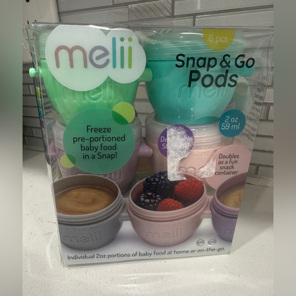 melii Other - Brand New In Box melii Snap & Go Baby Food Storage Containers - 6 Pack